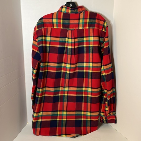 US Polo  Assn plaid button down shirt with stretch Men’s size Large - Picture 2 of 16